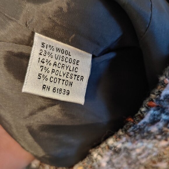 Heritage Core Rickie Freeman for Teri Jon Skirt Preppy Tweed Boucle Fringe - Picture 6 of 6